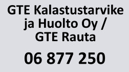GTE-Kalastustarvike ja huolto Oy logo